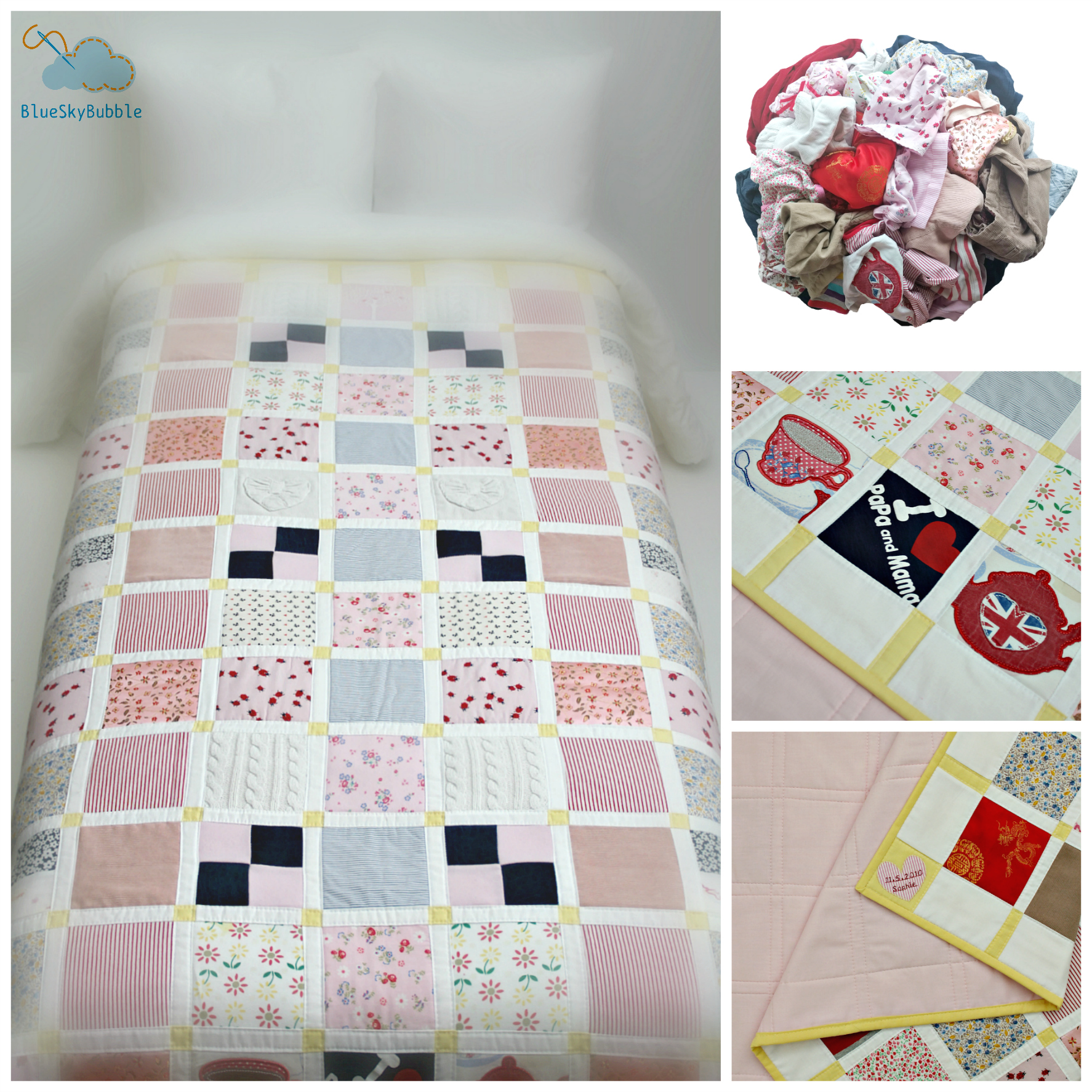 handmade memory quilt