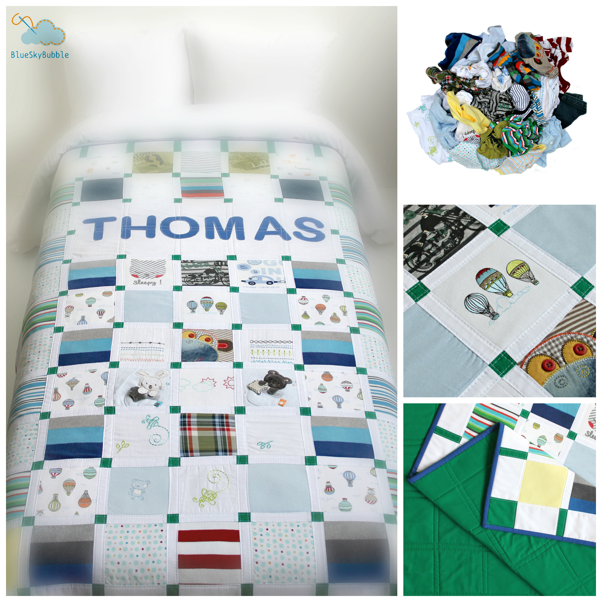handmade memory quilt