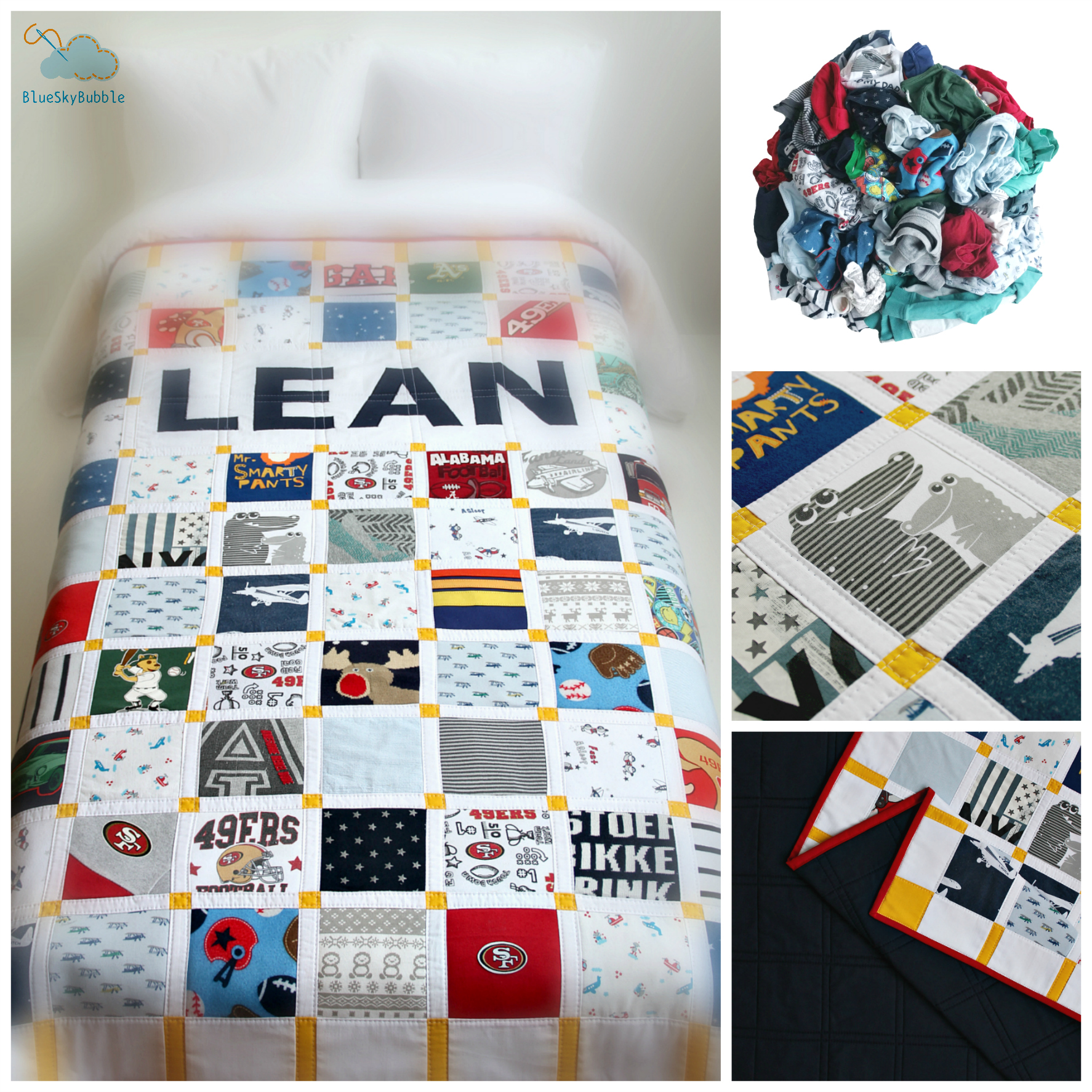handmade memory quilt