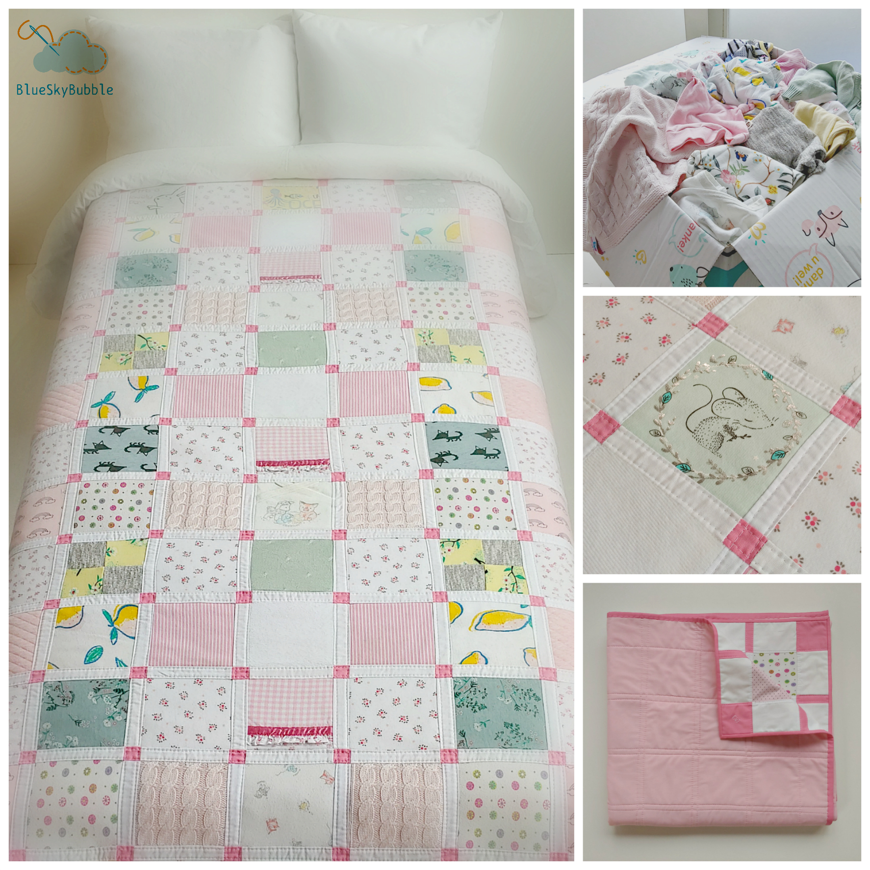 memory quilt keepsake patchwork baby clo