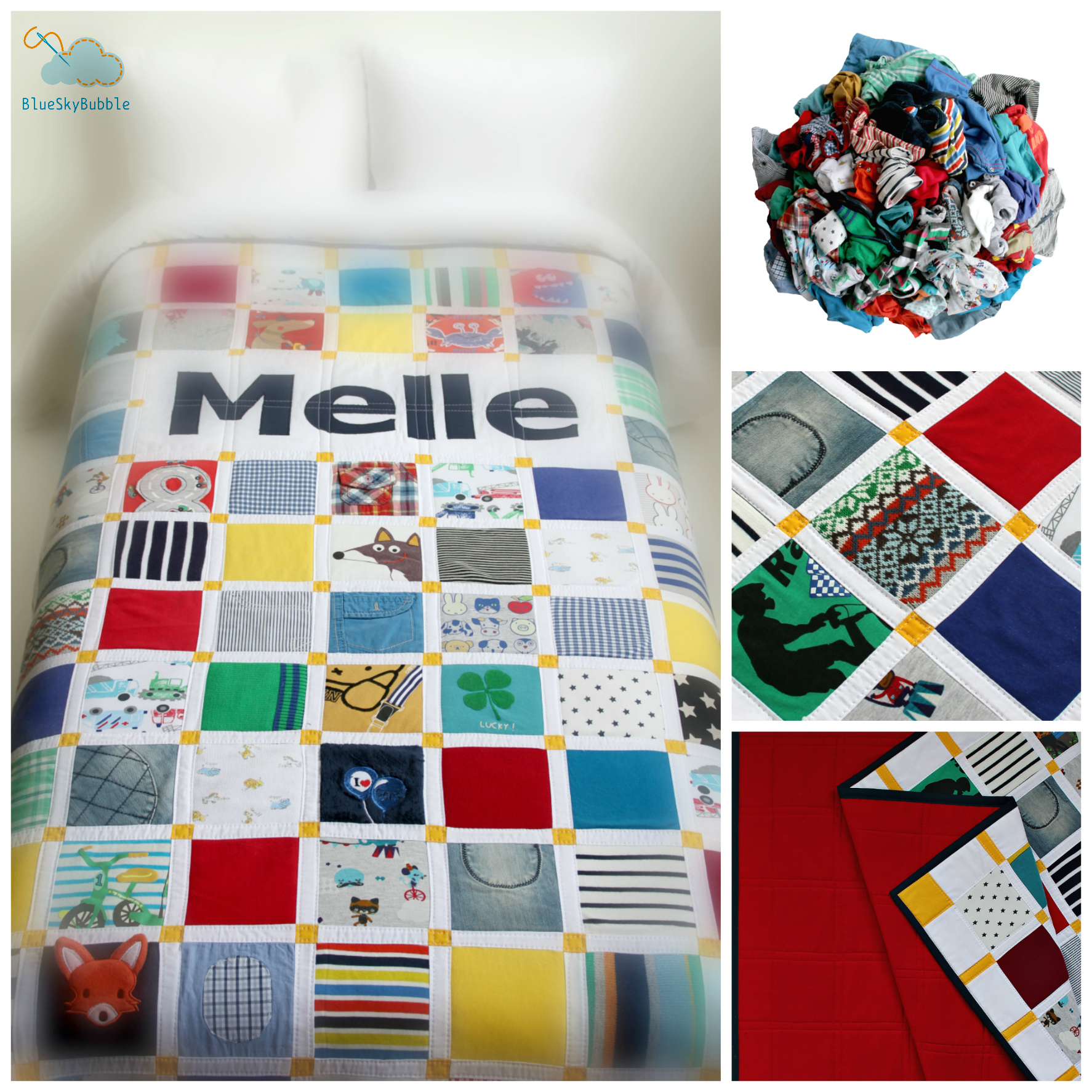 handmade memory quilt