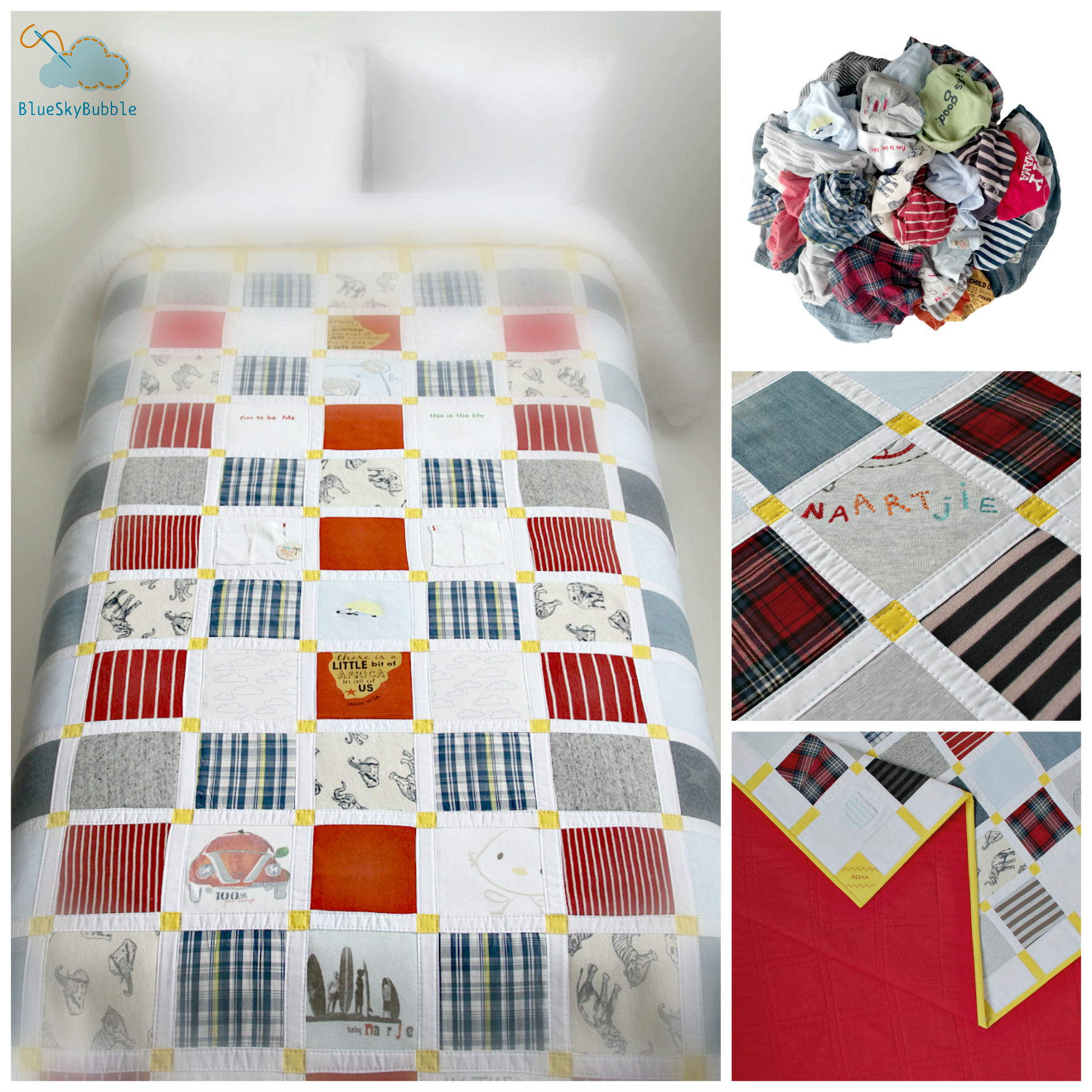 handmade memory quilt