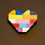 Thumbnail: Multi-color Lego Heart Pin