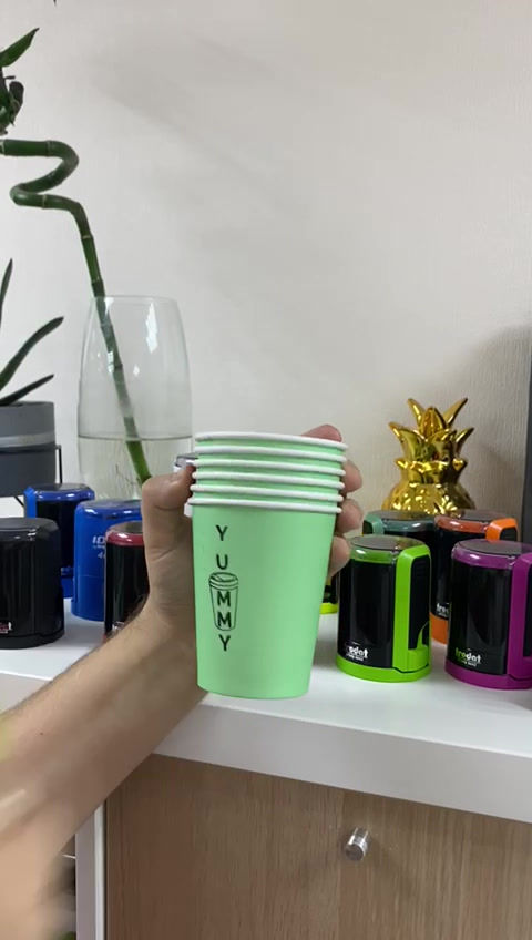 Миниатюра: Штамп для стаканчика с штемпельной подушкой