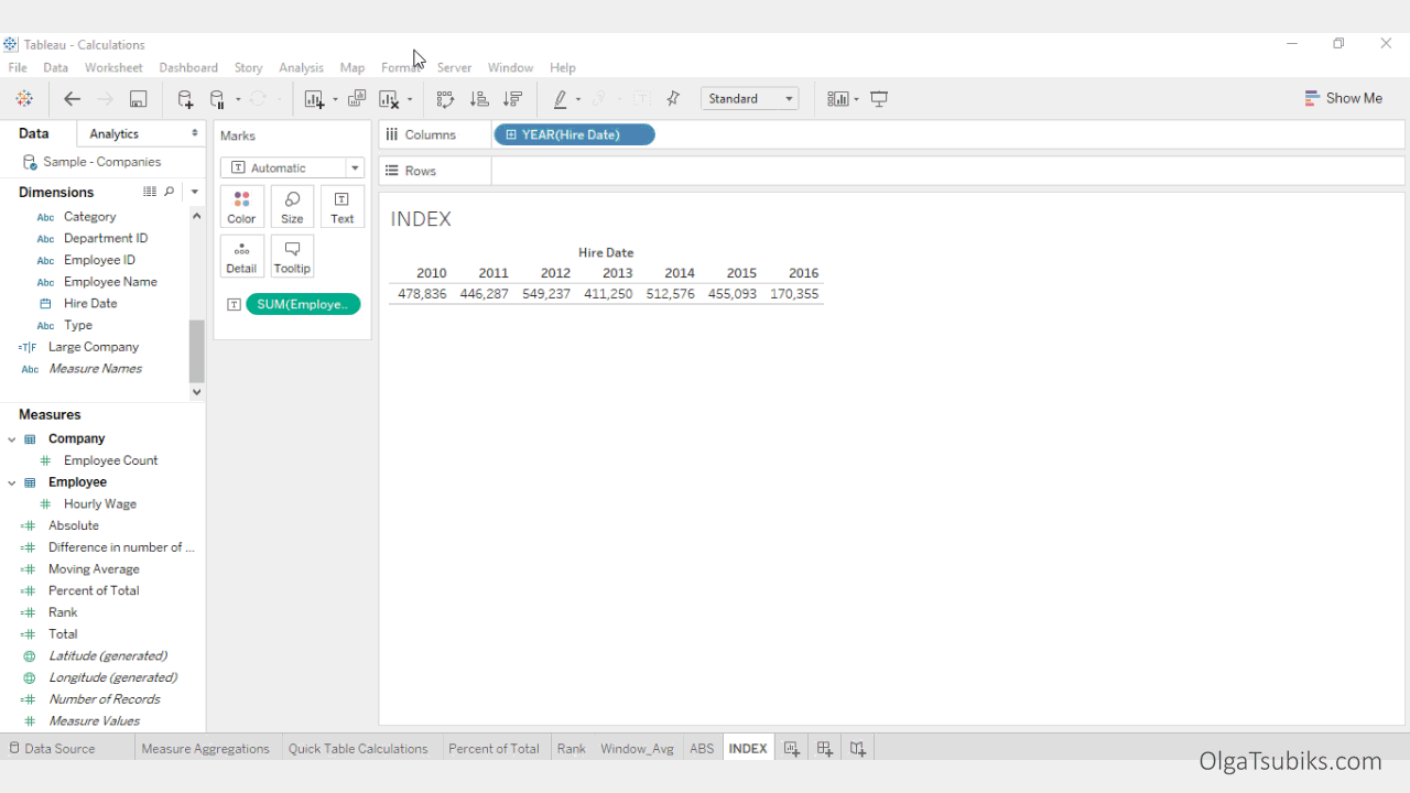INDEX calculation in Tableau
