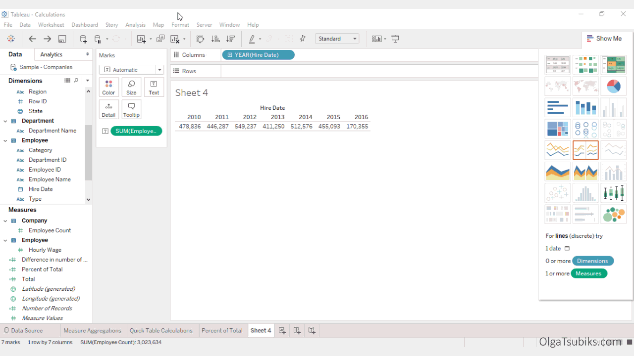 How to create a rank calculation in Tableau