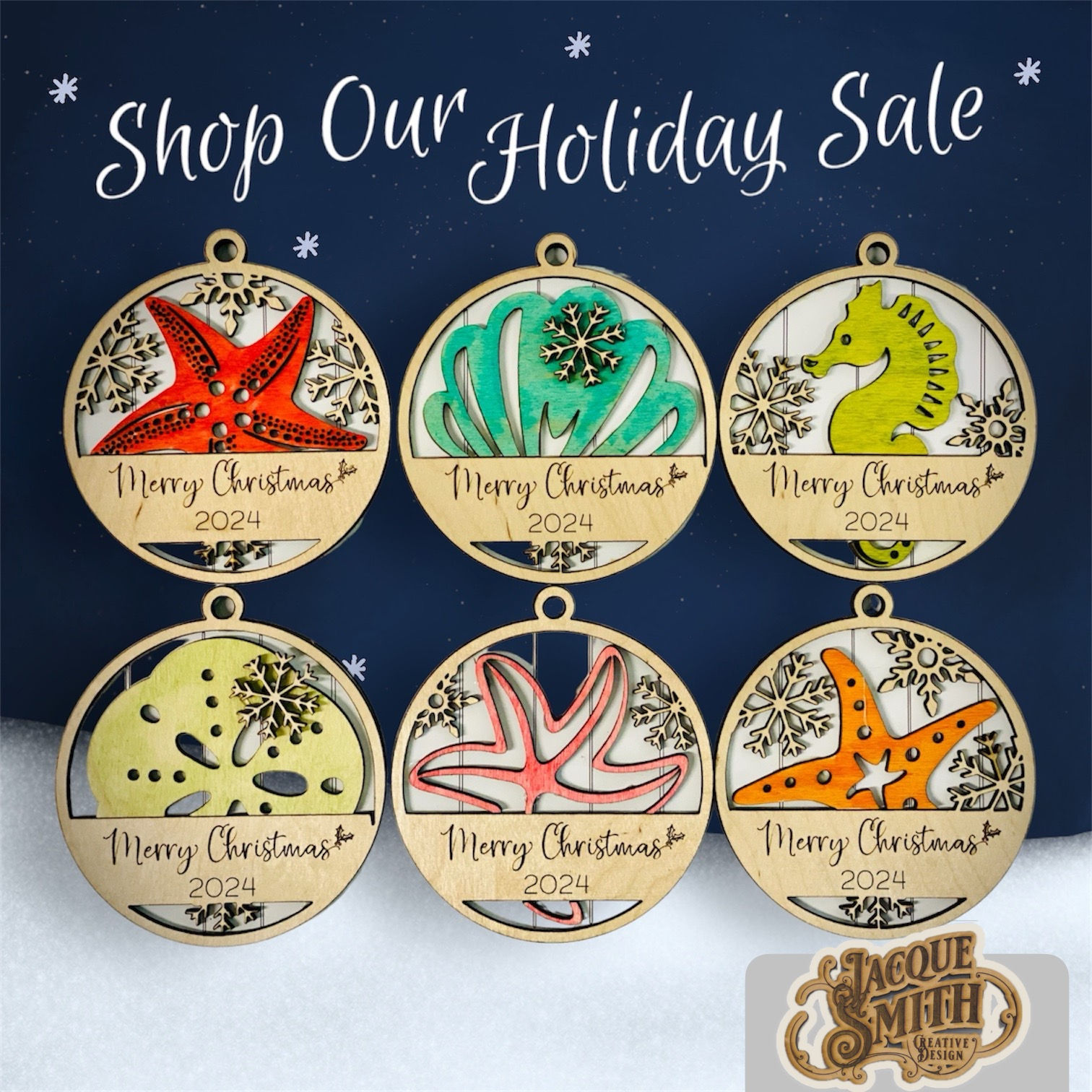 Beach Christmas Ornaments 