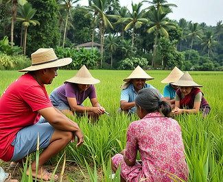 Latin American group learning from a mentor in the rice field in thailand.jpg