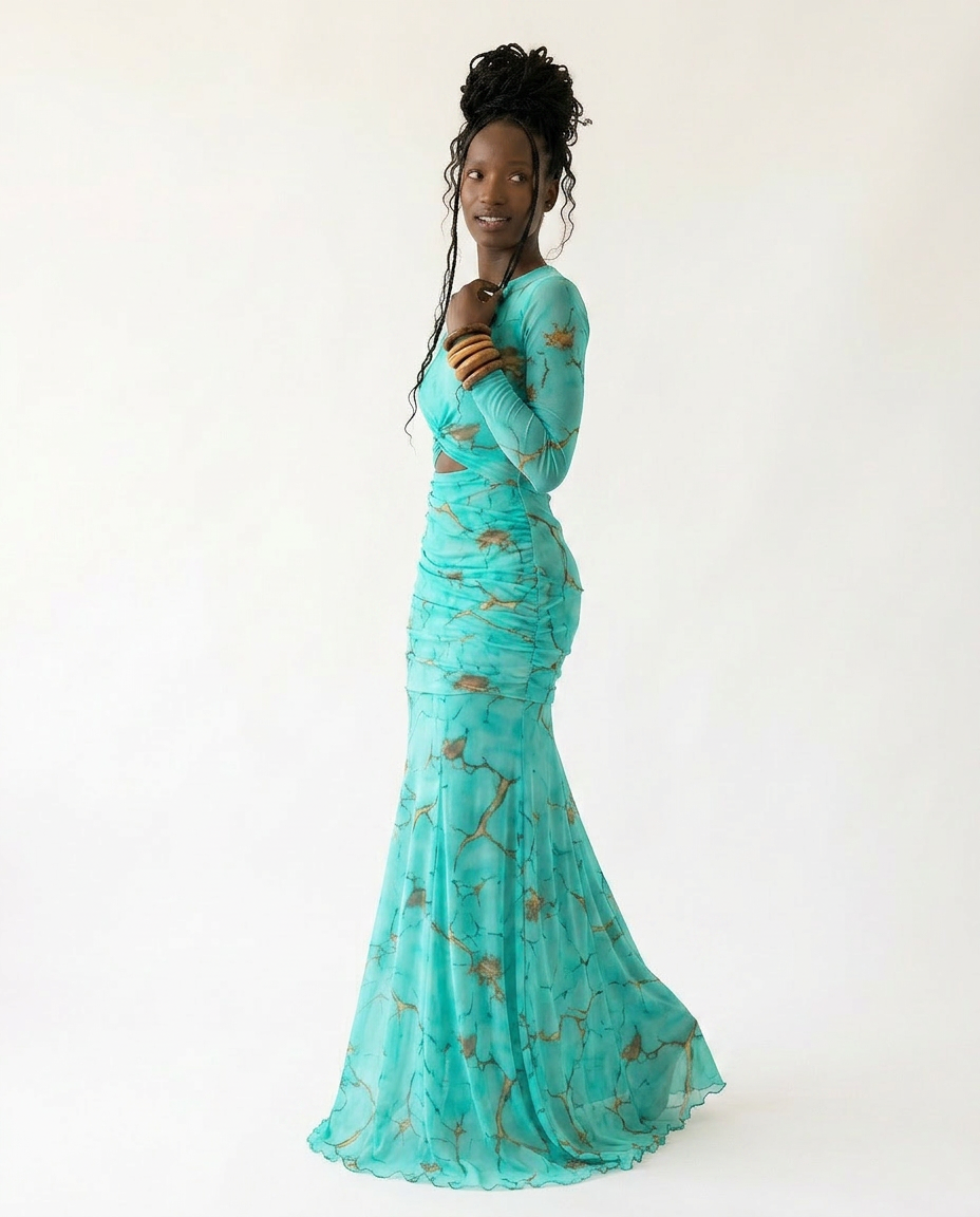 Thumbnail: Sea Glass Siren Maxi Dress