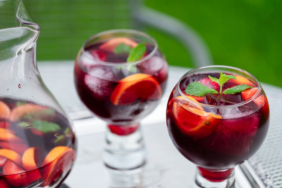 Delicious chilled summer sangria