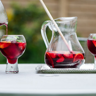 Serving Sangria on a hot summer's day