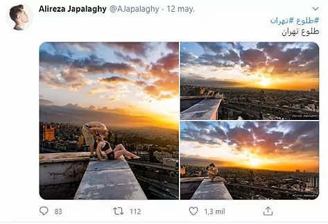 Pareja Iraní fue arrestada por fotos.