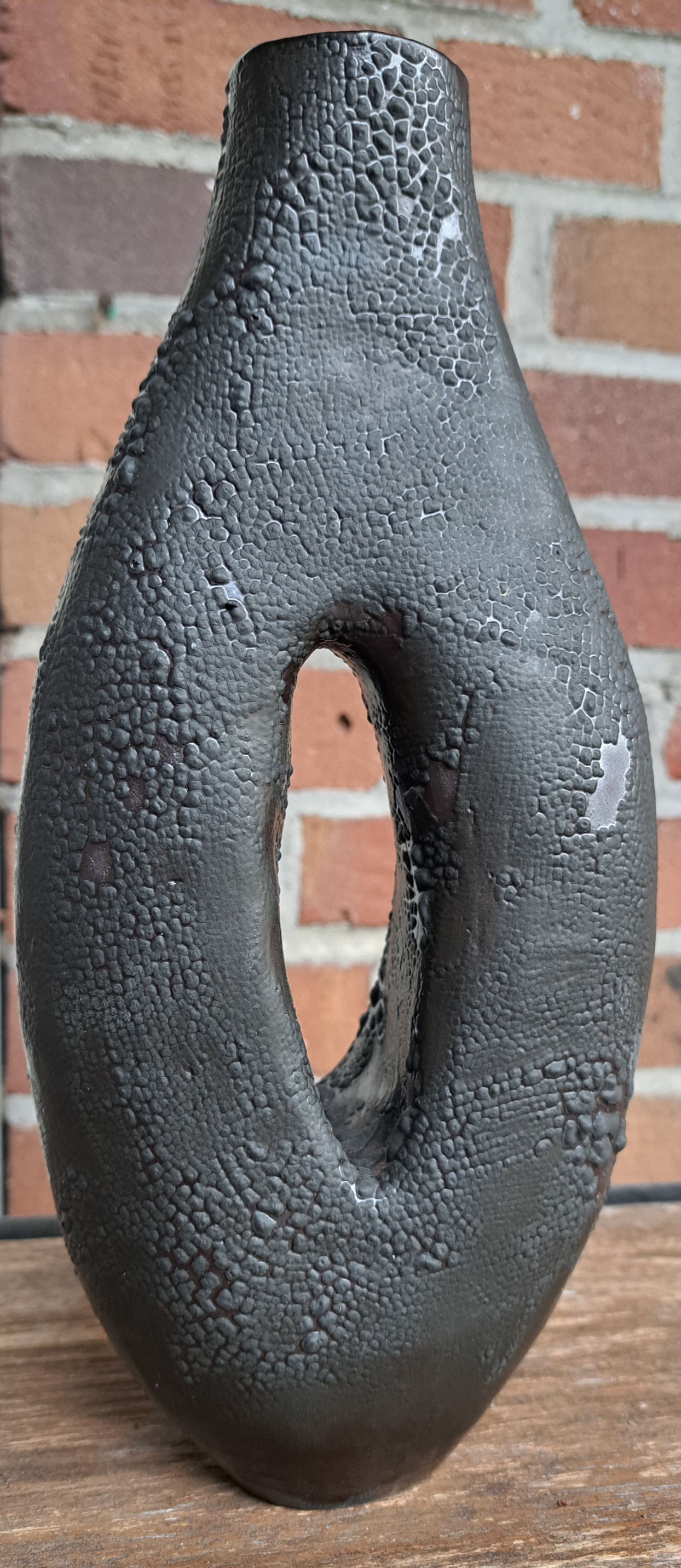 Large black 'see through' vase