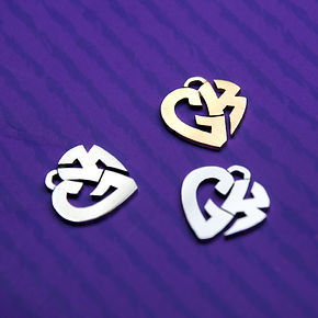 initial heart necklace