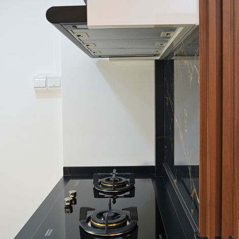 Open concept BTO living space with modern apartment interior design by Meng Design