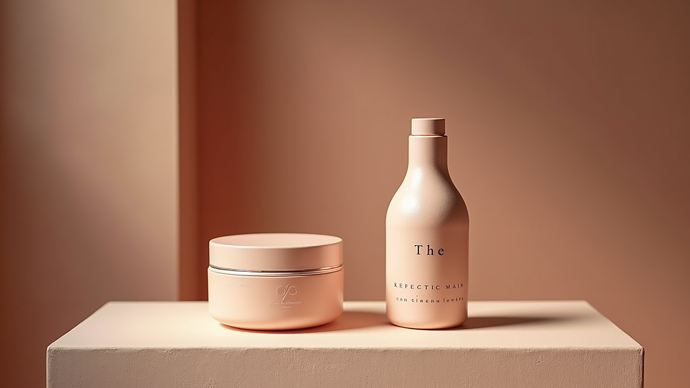 High angle view of a stylish product display