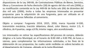 Atención interesados en participar en licitación pública