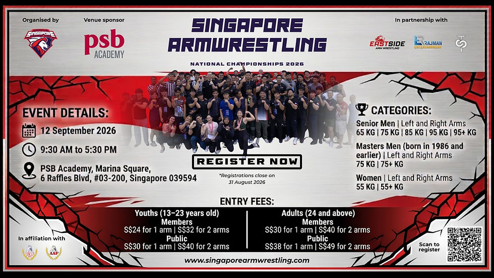 Singapore National Armwrestling Championships 2026