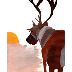 トナカイ_#illustration #cold #animal #Reindeer