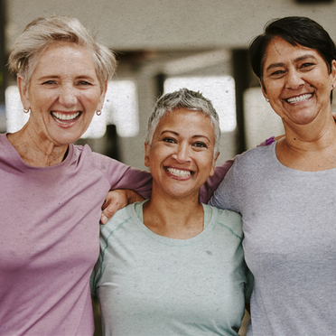 Mulheres que cuidam da saúde na meia-idade
