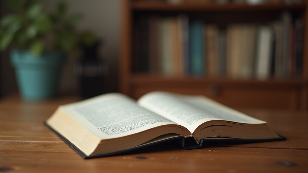 Close-up view of a law book on a wooden table