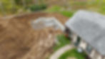 Cape Cod residential landscaping and grading project aerial view - ZZ Landscape and Excavating MA