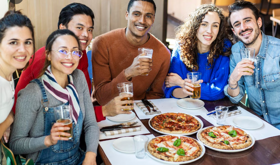 Diner pizzas entre célibataires à Lyon