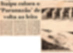 Recorte de jornal do Acervo As 7 Quedas sobre a barragem de Itaipu.