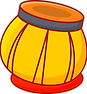 Drum illustration promoting WiseOcean music activities for kids