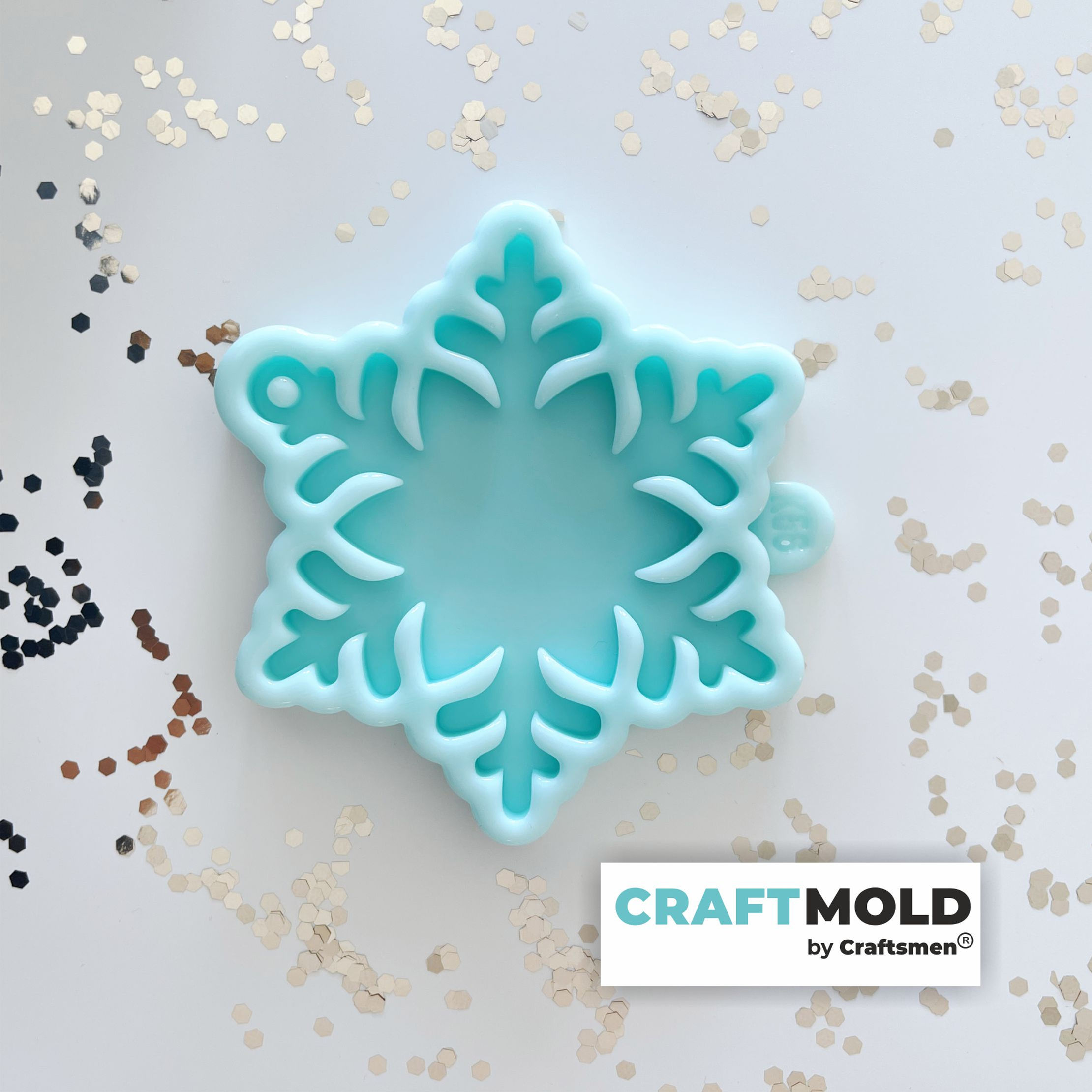 Resin Snowflake Christmas Ornament Mold K56 Mold Snowflake, 10cm