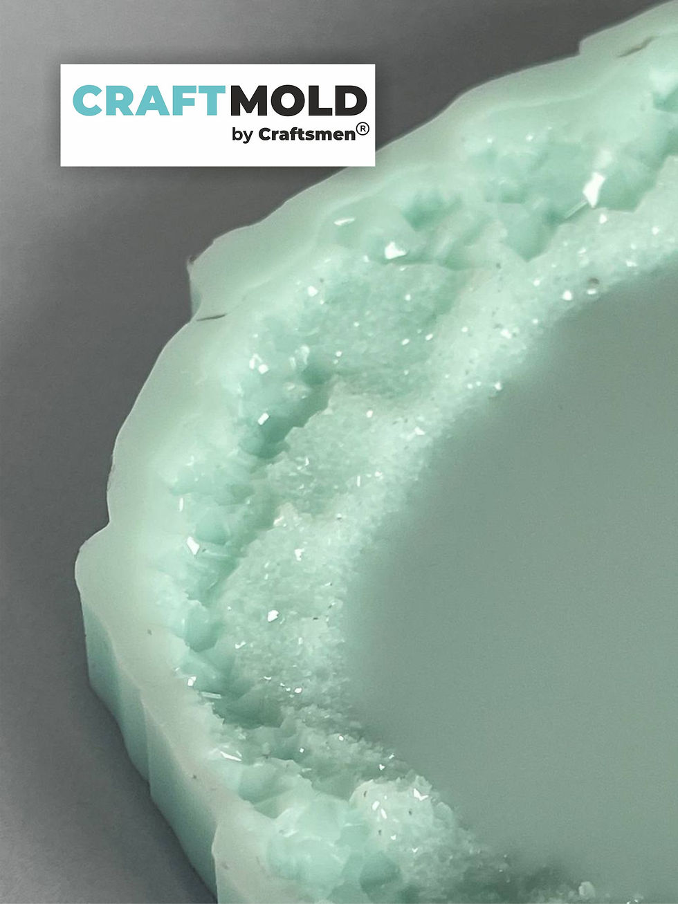 Прев'ю: Druzy style Tray & Stand mold No. D_03