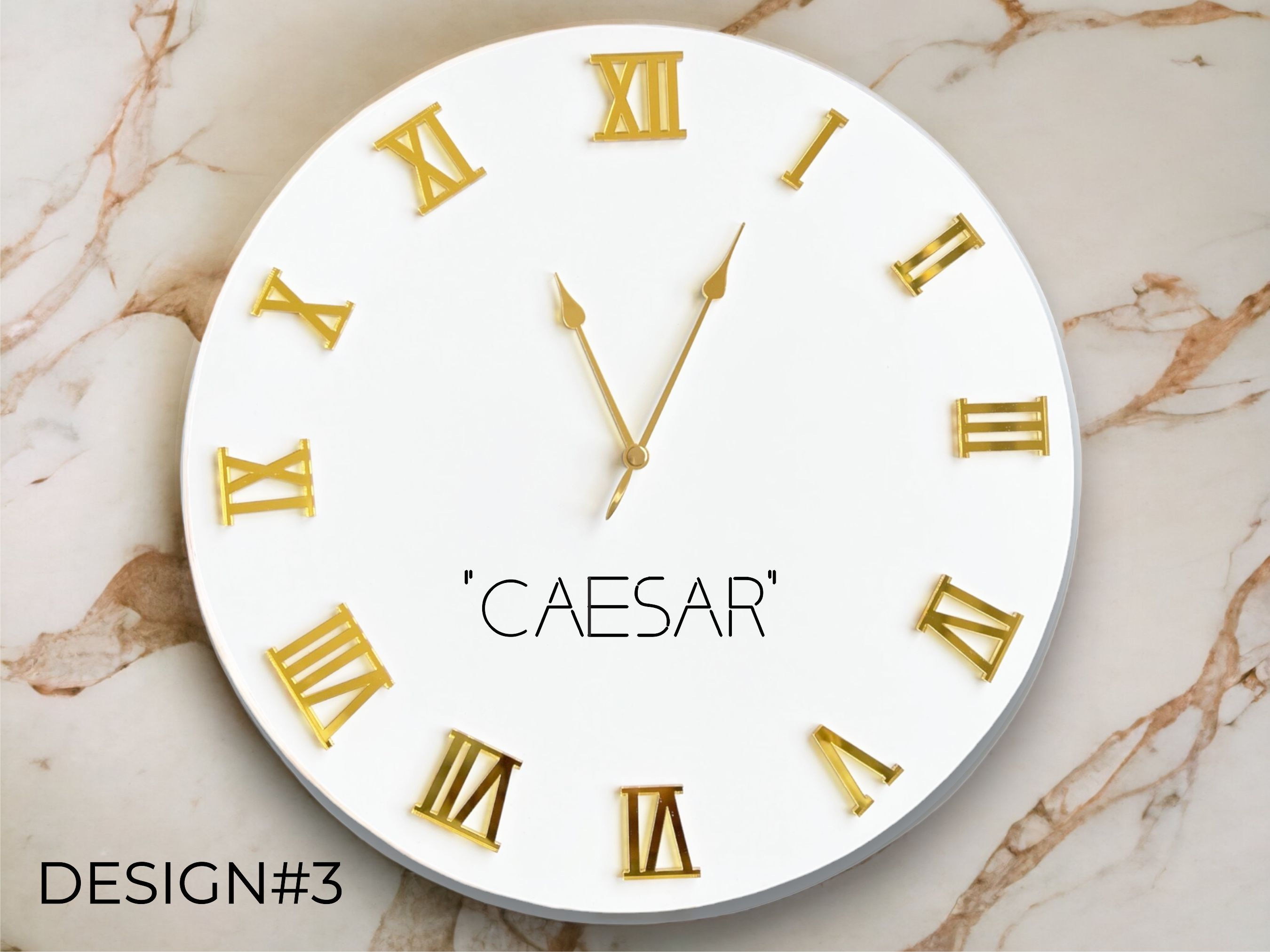 Clock numbers (numerals) Caesar, design #3 (12pcs.)