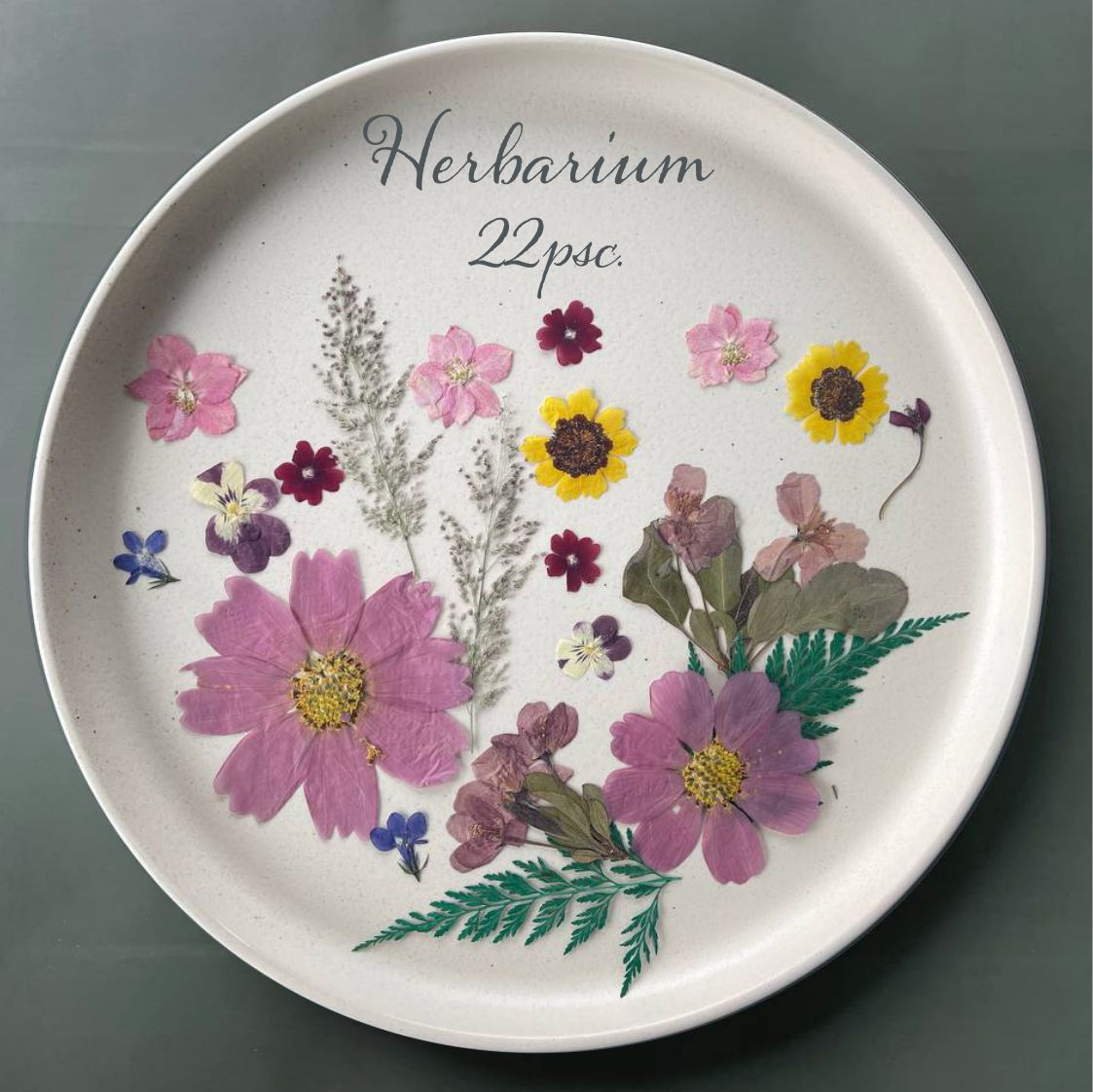 H018 Suszone Prasowane Kwiaty i Liście do Żywicy, 22 szt.