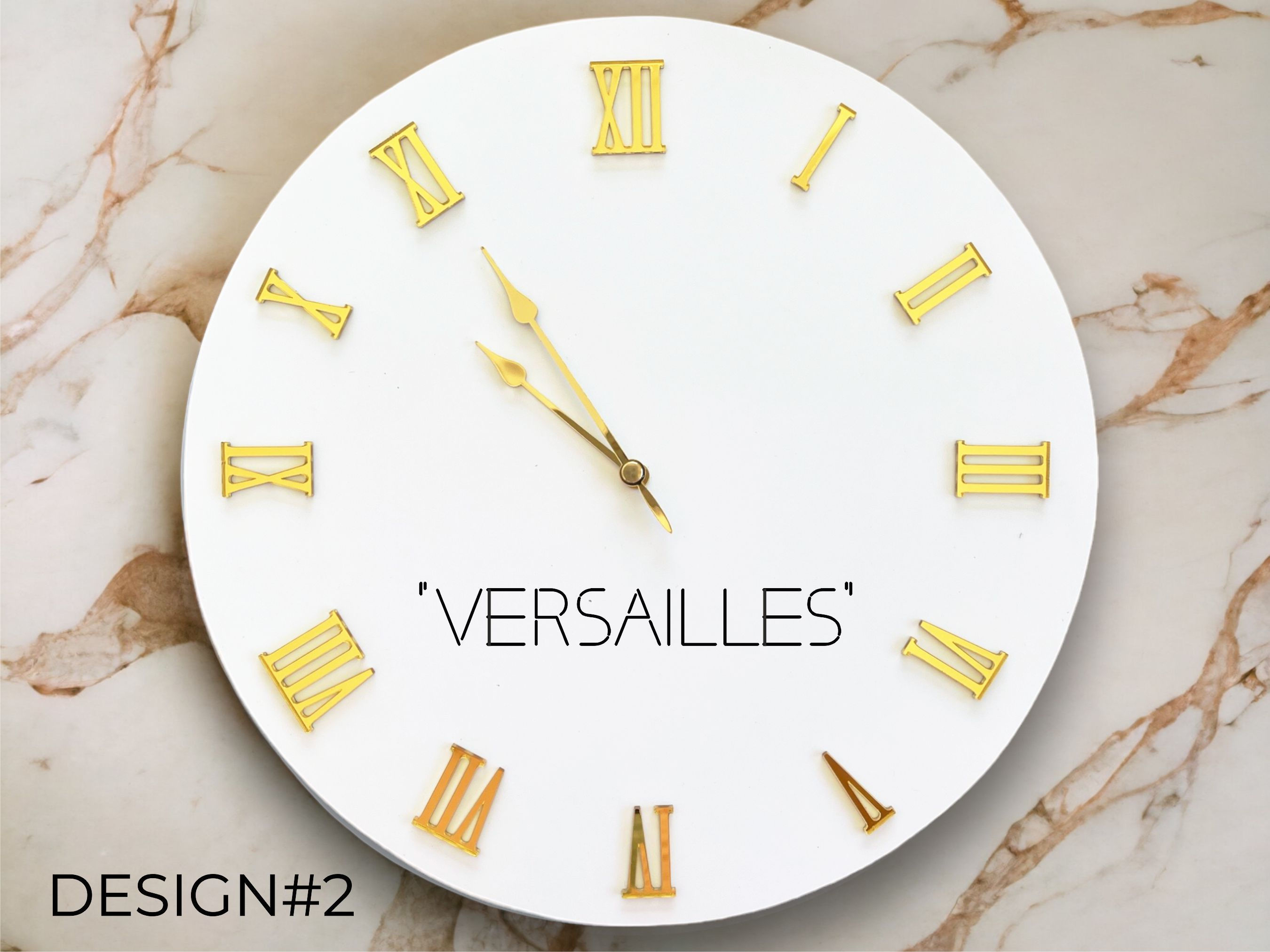 Clock numbers (numerals) Versailles, design #2 (12pcs.)