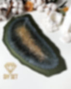 Miniatura: Zestaw DIY „Podstawka z ciętego kamienia Geoda oliwna”