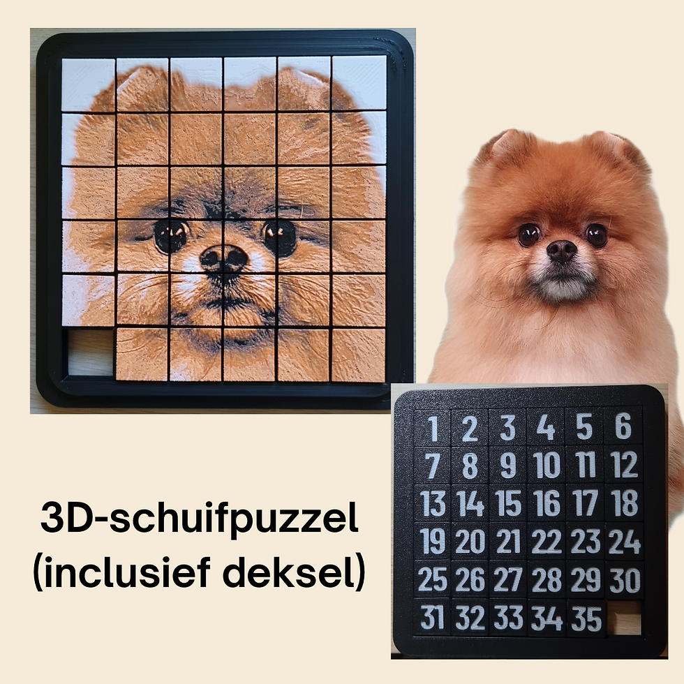 3D-schuifpuzzel met jouw huisdier | Printpootjes Ginny