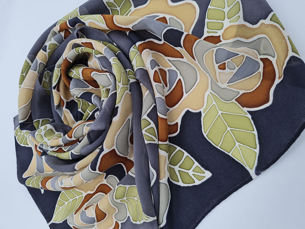 Thumbnail: Medium scarf - Mozaic rose Grey 