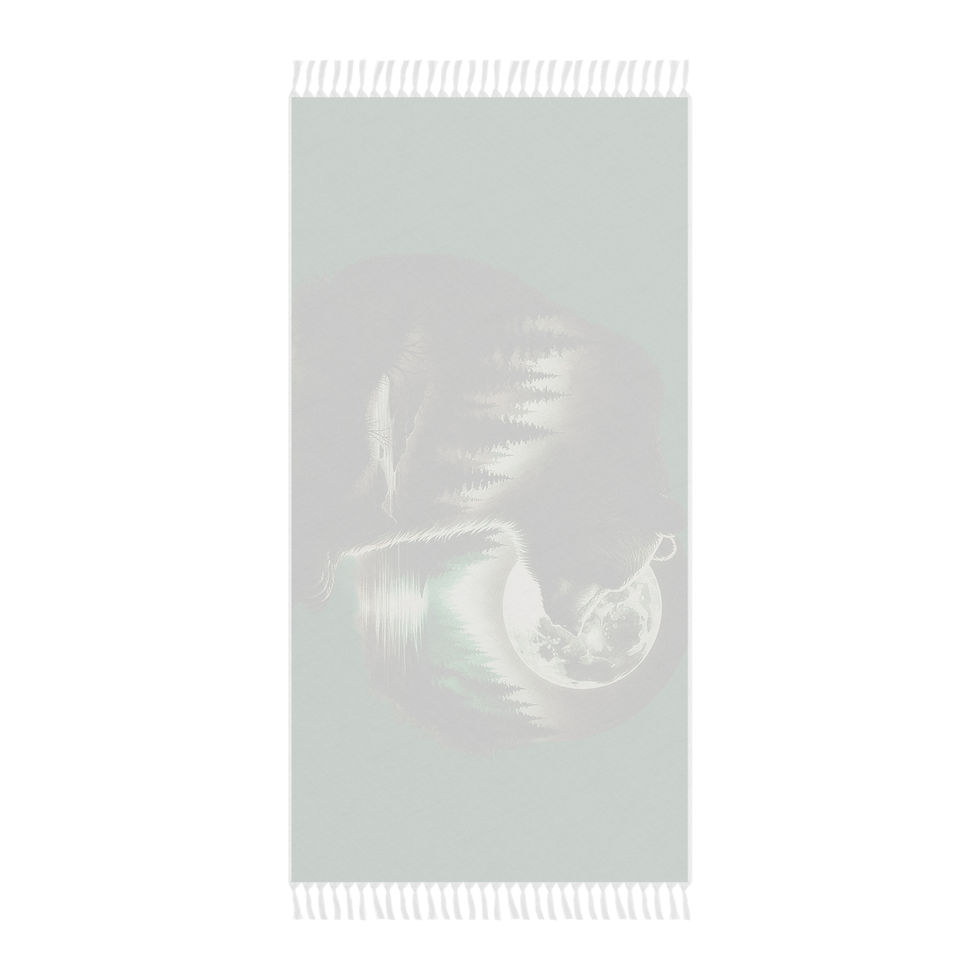 Thumbnail: Green hedge bear Boho Beach Cloth