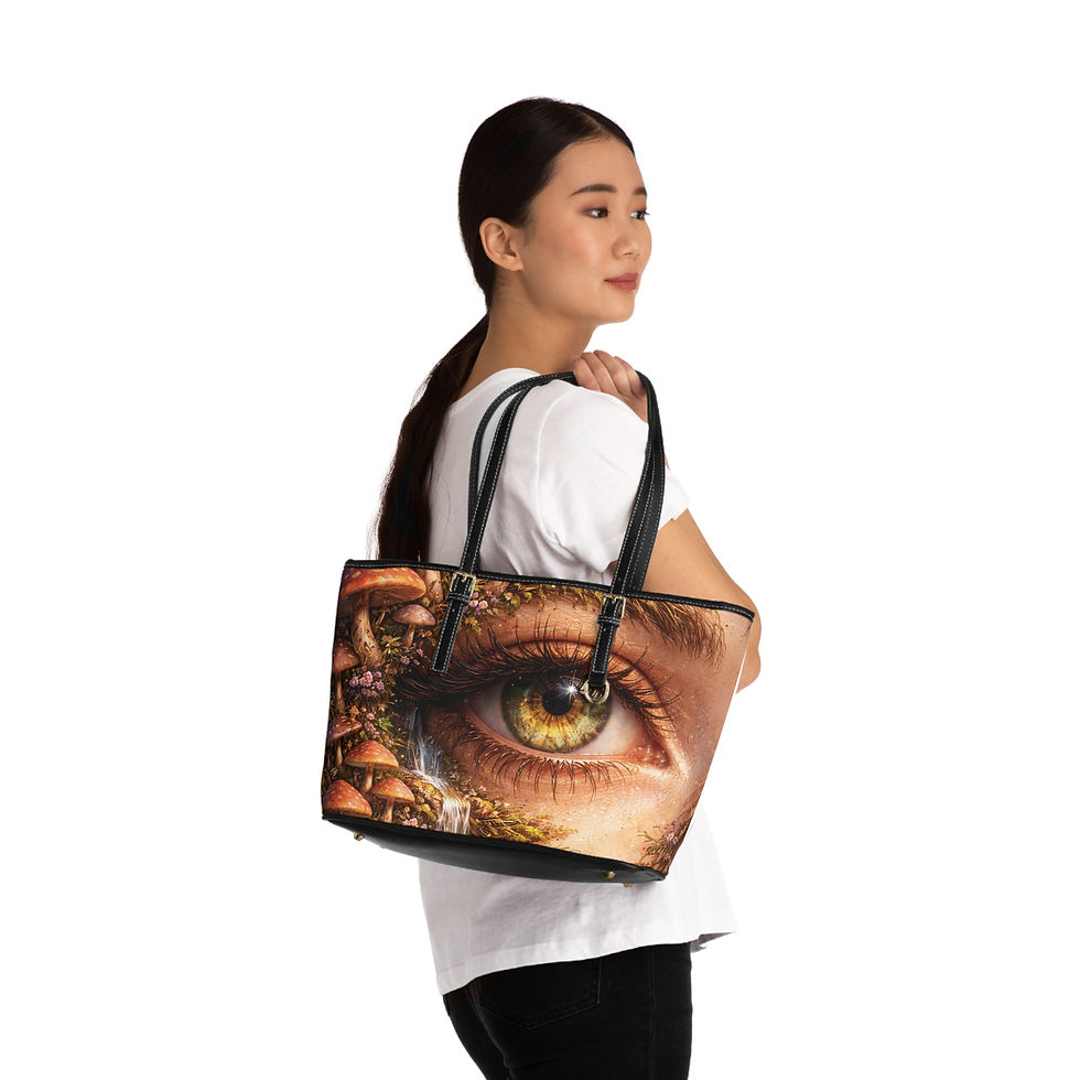 Thumbnail: Fantasy Eye & Mushroom Shoulder Bag