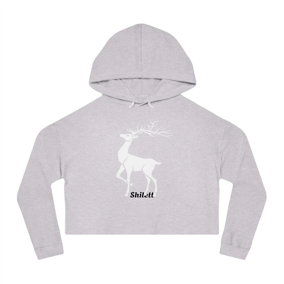 Thumbnail: Shilett Cropped Hooded Sweatshirt
