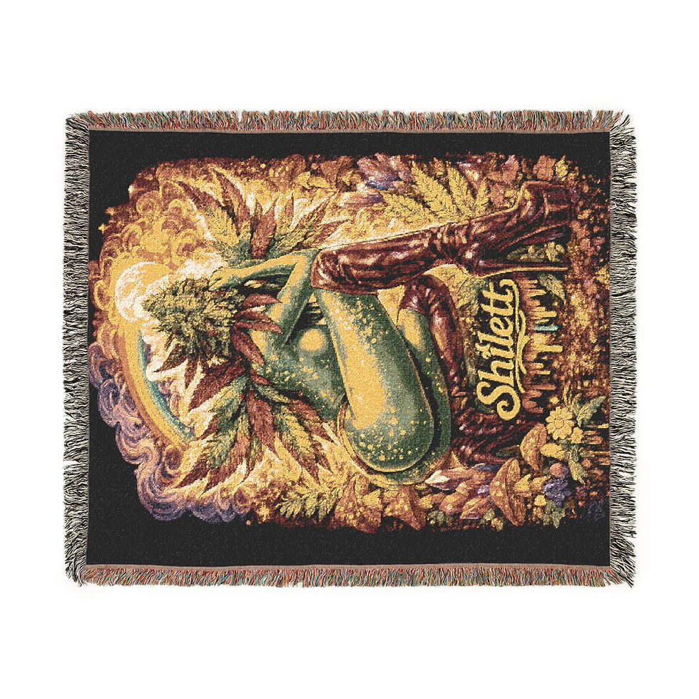 Thumbnail: Mermaid Treasure Woven Blanket — Mythical Ocean Fantasy Throw
