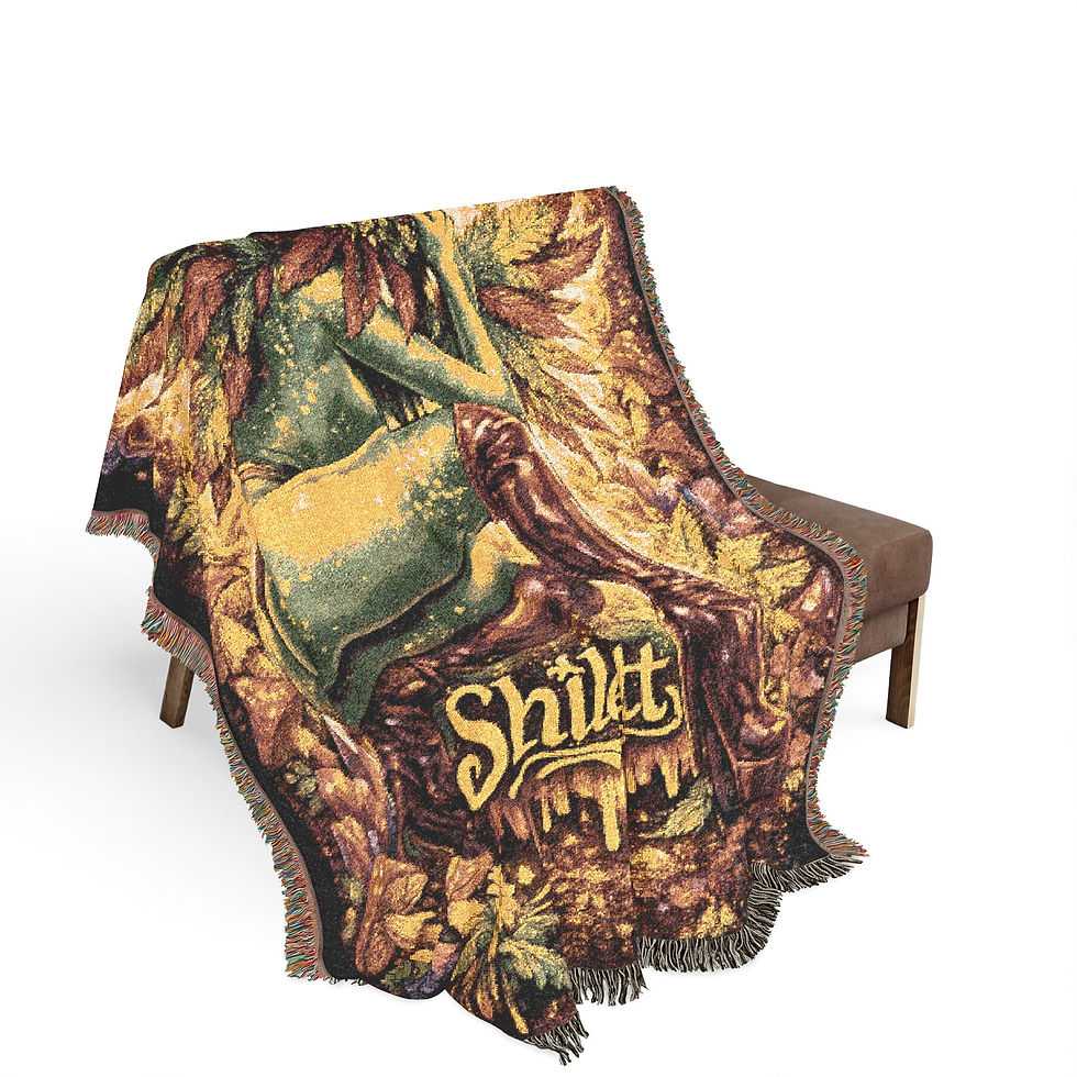 Thumbnail: Mermaid Treasure Woven Blanket — Mythical Ocean Fantasy Throw