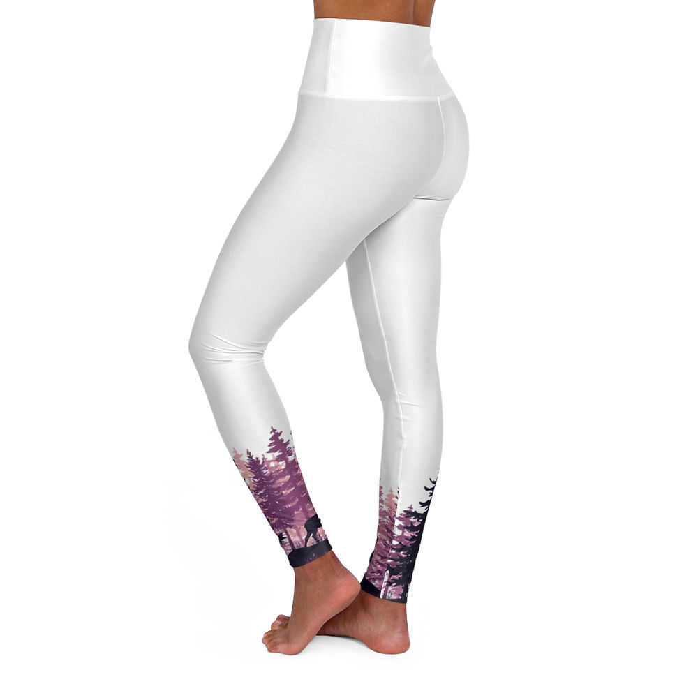 Thumbnail: Pink Forest High Waisted Yoga Leggings (AOP)