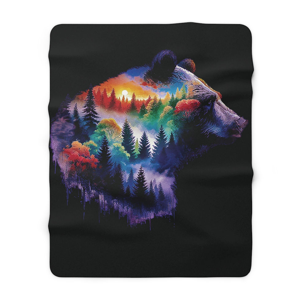 Thumbnail: Bear thoughts Fleece Blanket
