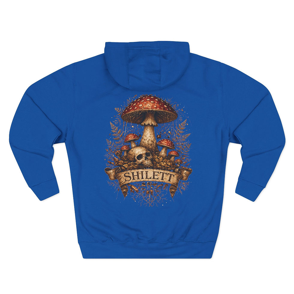 Thumbnail: Adventure Scout Emblem Hoodie — Vintage Camp Crest Fleece Pullover