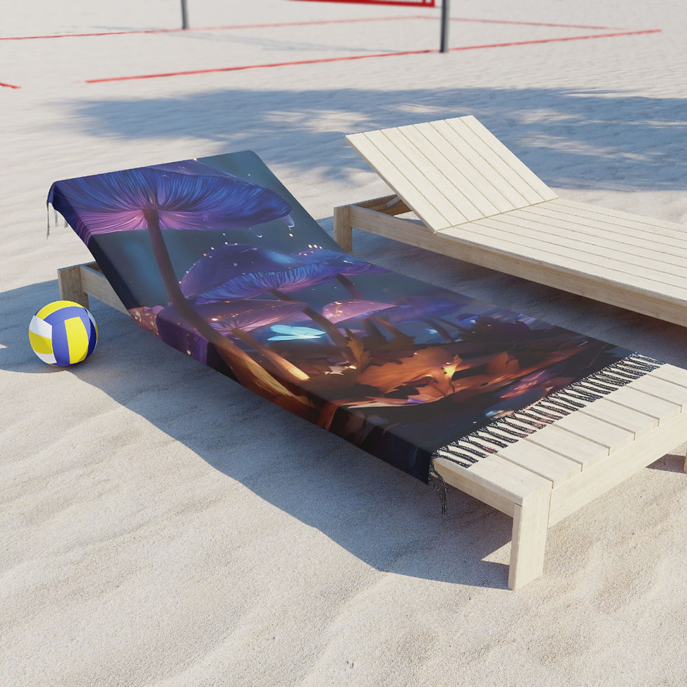 Thumbnail: Magical mushroom forest beach cloth