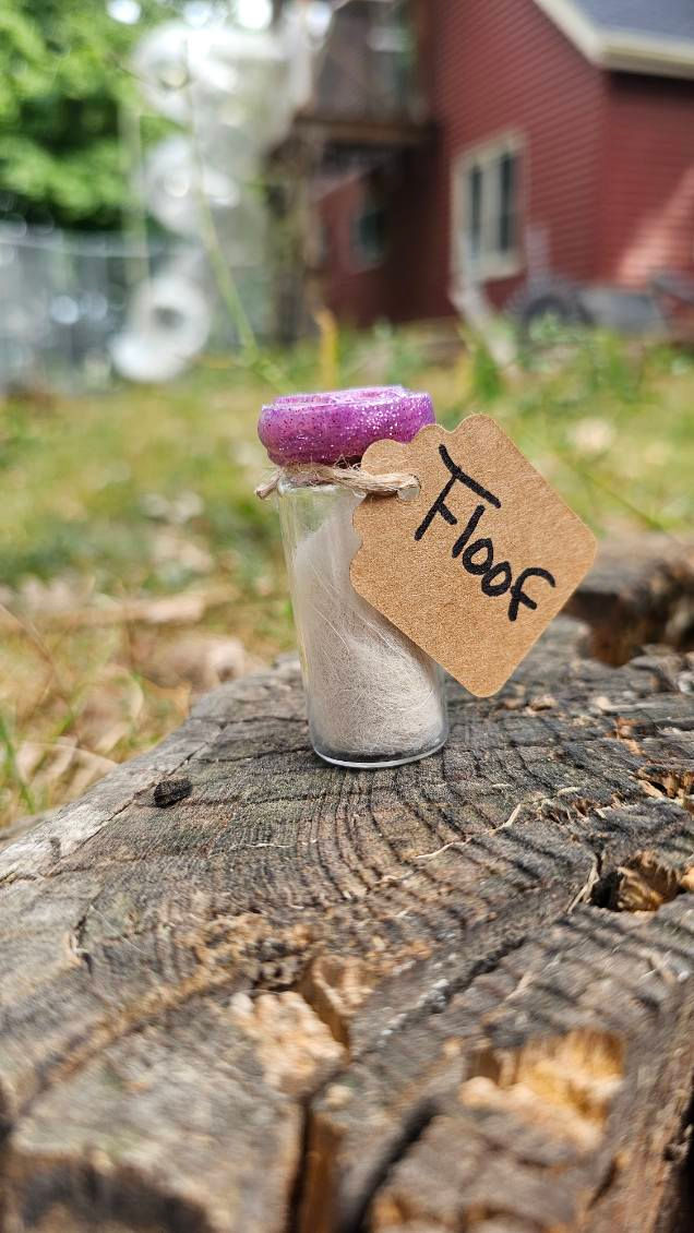 Thumbnail: Glass jar of Shedded  Fox fur!