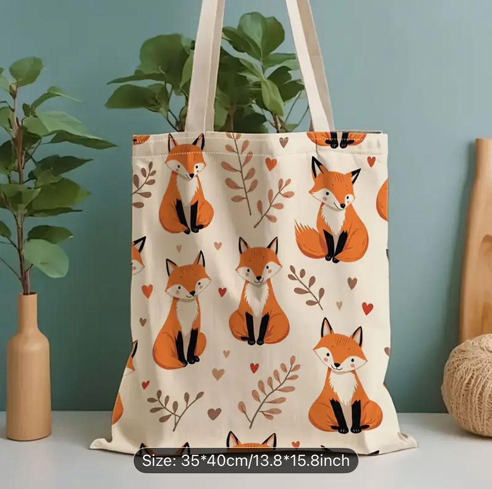 Thumbnail: Cream colored Fox Tote 