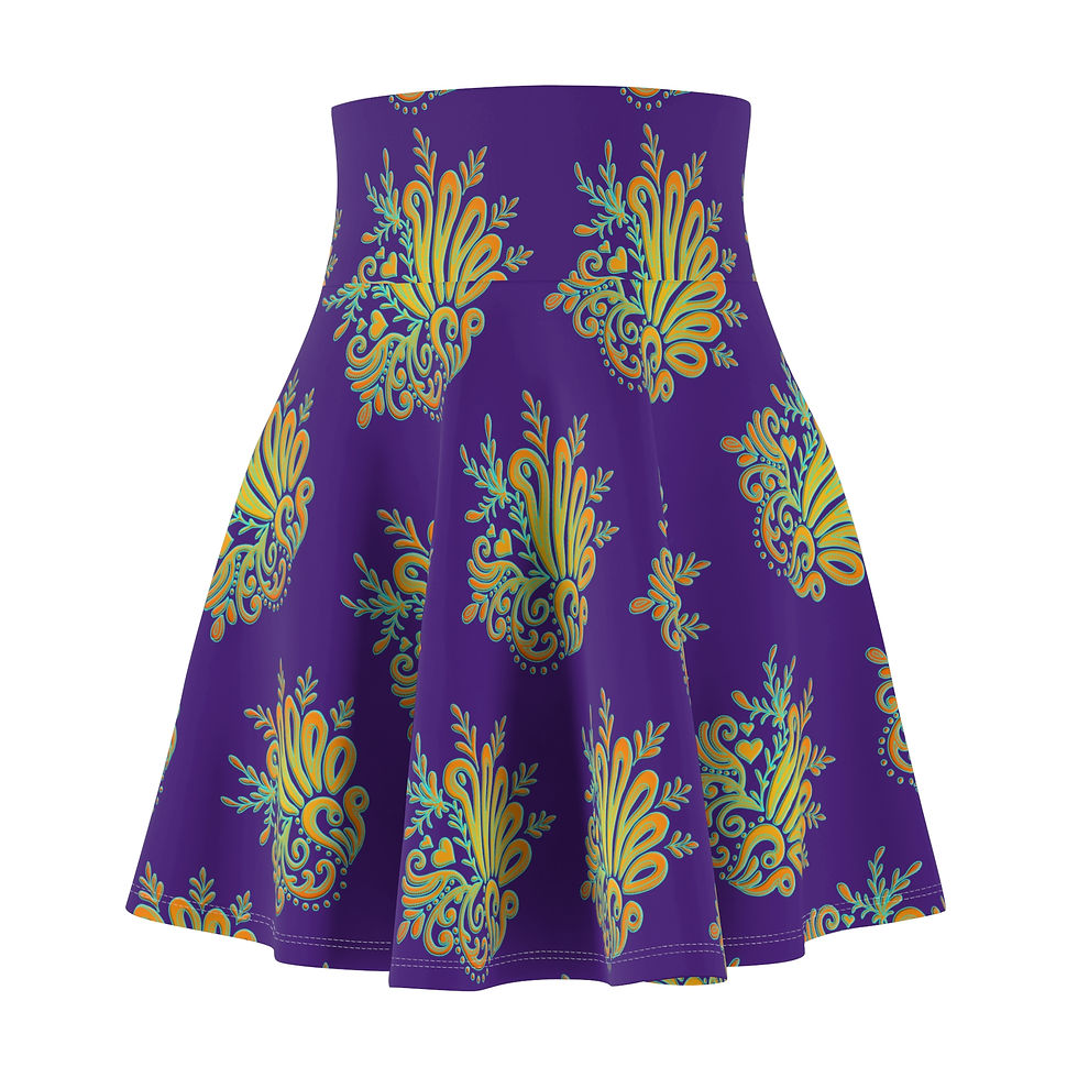 Thumbnail: Skater Skirt: Design 001 Orange Gradient