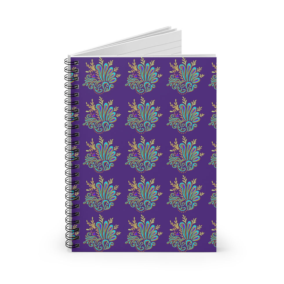 Thumbnail: Notebook: Design 001 Gold and Cyan